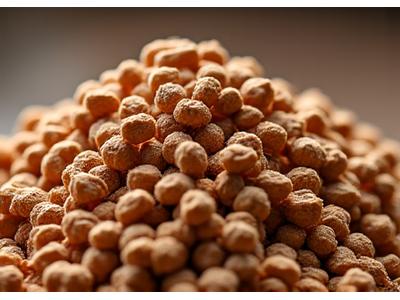 Close-up of premium, responsibly sourced wood pellets for smokers, showing their uniform shape and natural color.
